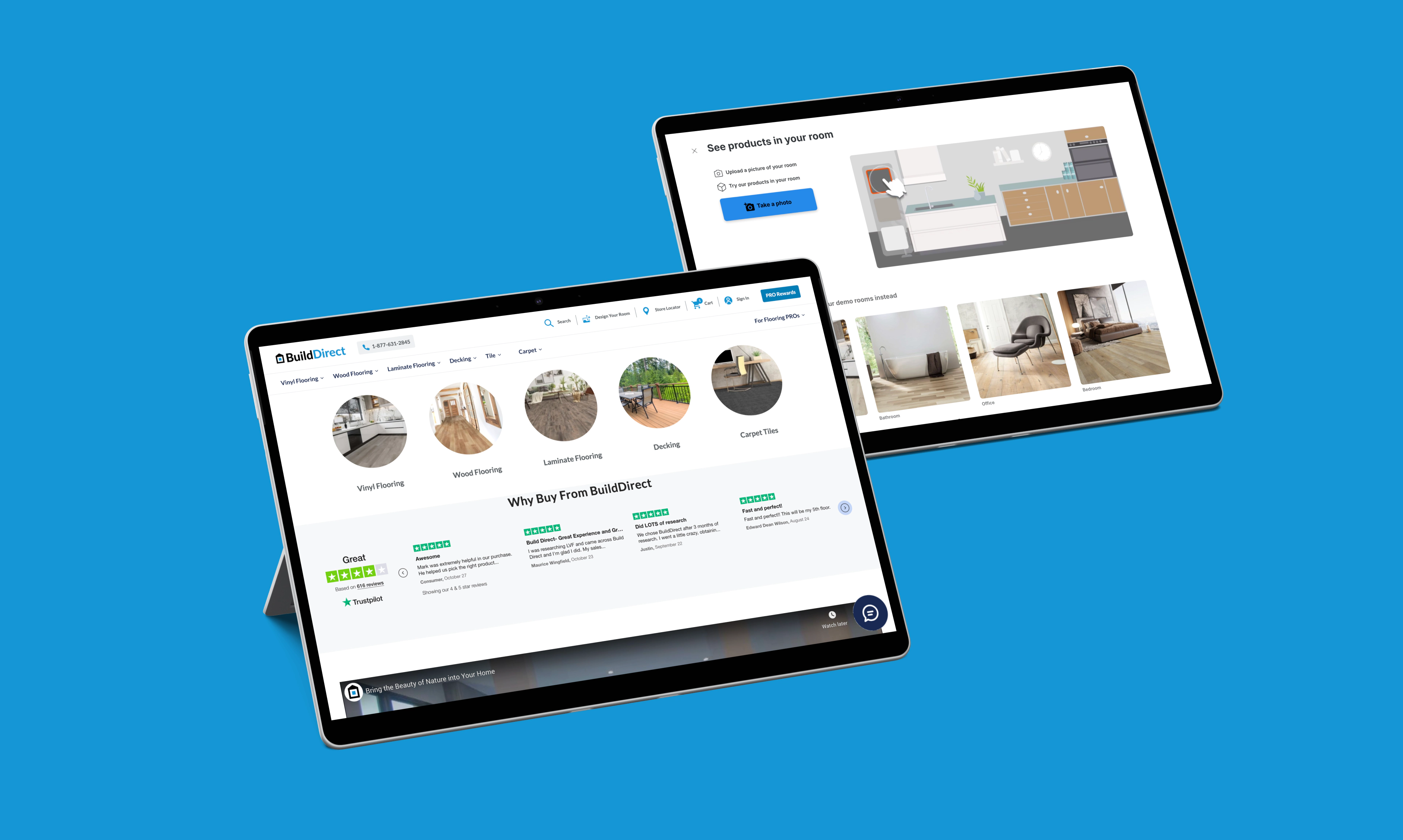 builddirect room visualizer and product category preview